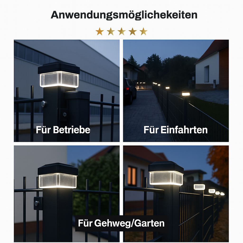 6040 Solar Zaunleuchte LED