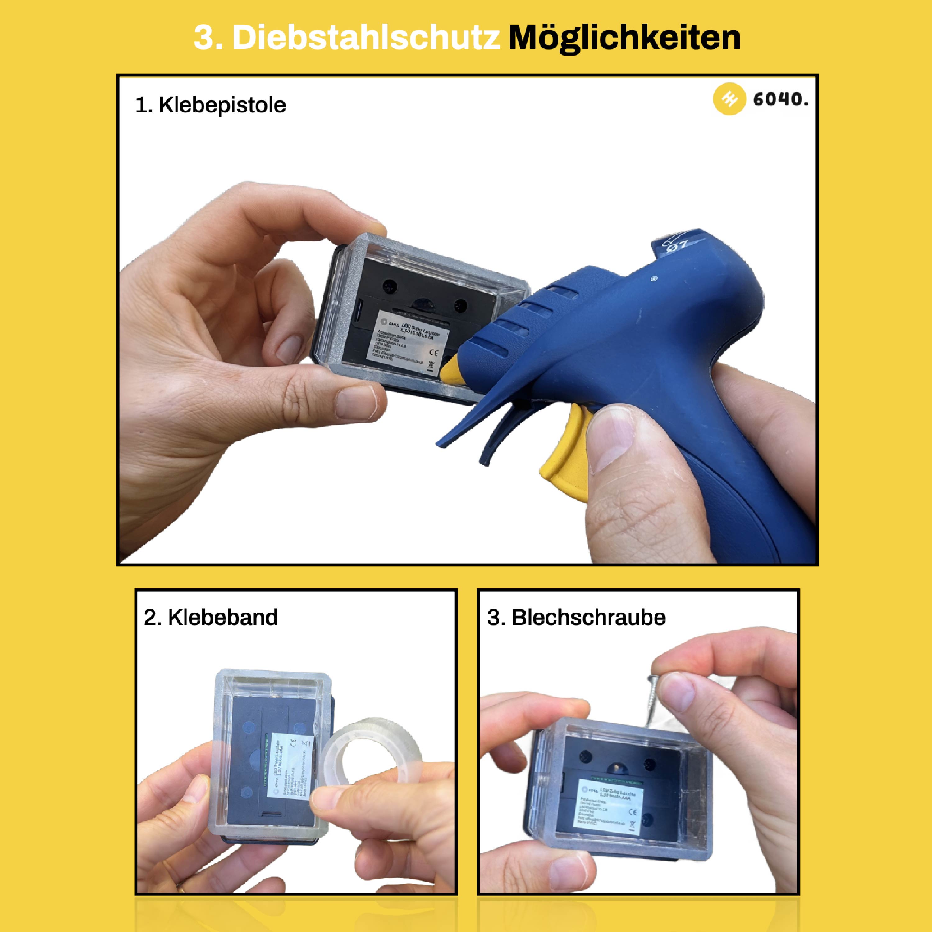 6040 Solar Zaunleuchte LED bunt